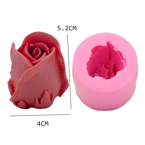 3D Rosenblüte Silikon Kuchenform DIY Fondant Backwerkzeug 3D Blumenform Eiswürfelform Handgemachte Seife Kerze Harzform