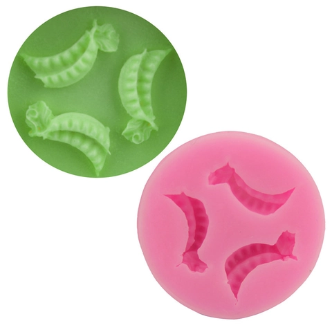 Pea Pod Design Silicone Cake Mold DIY Fondant Chocolate Candy Mold Heat Resistant Silicone Tool For Baking Kitchen Supply