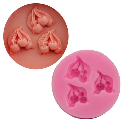 Süße Kirsche Silikon Kuchenform DIY Fondant Backwerkzeug Kirschform Schokoladenform Für Backen Mousse Gelee Dekoration