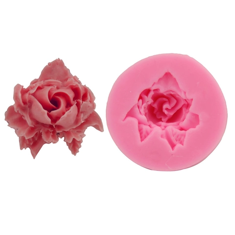 Rose Flower Shape Silicone Mold For DIY Fondant Cake Chocolate Soap Aromatherapy Candle Baking Tool Heat Resistant