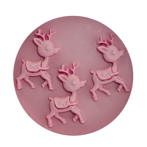 Silicone Reindeer Fondant Mold For DIY Cake Decorating Chocolate Candy Jelly Soap Craft Baking Tool Kitchen Accessory