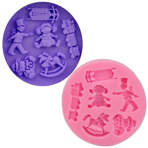 Rocking Horse Toy Theme Silicone Cake Mold Fondant Chocolate DIY Baking Tools Sugarcraft Decorative Mold For Kitchen Bakery