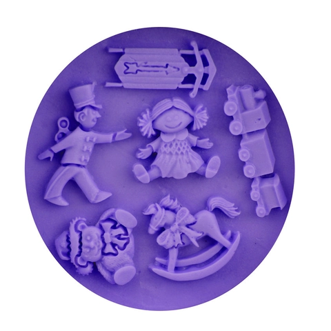 Rocking Horse Toy Theme Silicone Cake Mold Fondant Chocolate DIY Baking Tools Sugarcraft Decorative Mold For Kitchen Bakery