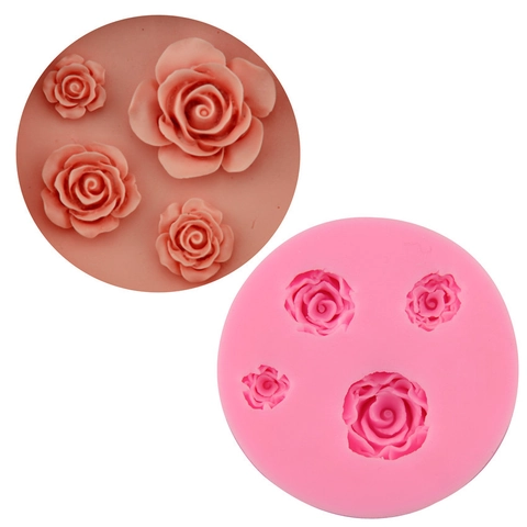 Stampo per Torte in Silicone a Fiore di Rosa Stampo per Fondente Cioccolato Caramelle per DIY Decorazione Cottura Cucina