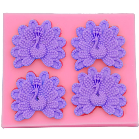 Peacock Feather Pattern Silicone Cake Mold DIY Fondant Chocolate Baking Tool Dessert Decoration Silicone Mold For Kitchen