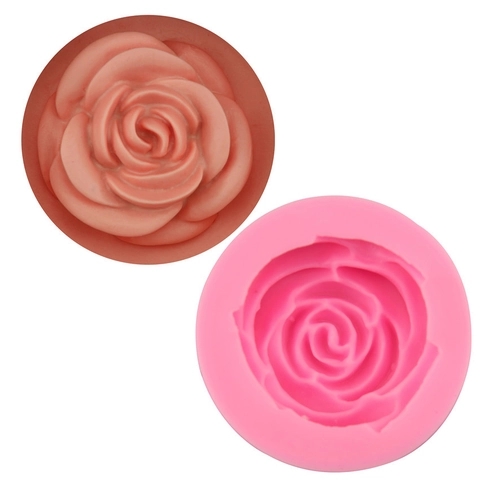 Stampo per Torte in Silicone a Forma di Rosa Fai-da-Te Fondente Strumento da Forno Cioccolato Sapone Decorazione Cucina