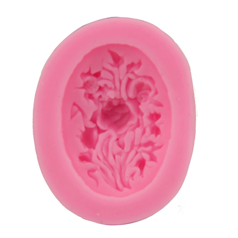 Round Peony Flower Silicone Mold For DIY Cake Fondant Chocolate Baking Tools Decorative Clay Resin Relief Craft Mold Kitchenware