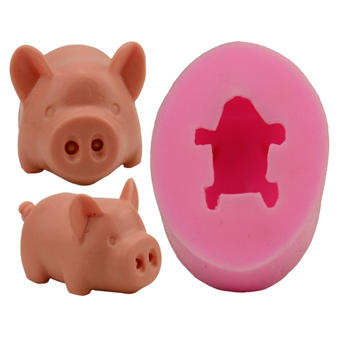 3D Schwein Silikon Kuchenform DIY Backwerkzeug Für Fondant Schokolade Süßigkeiten Gelee Mousse Rosa Handgemachte Seife Form