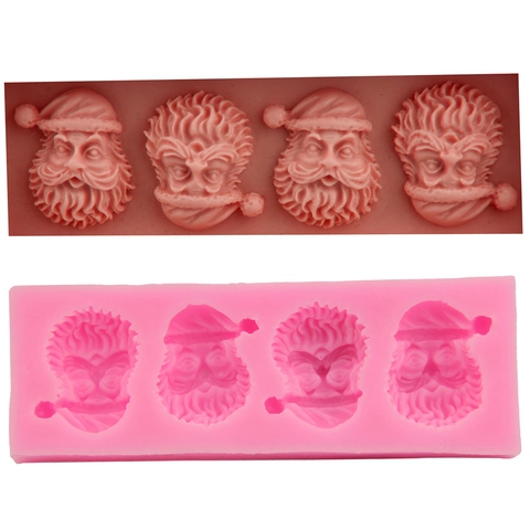 Kerstman Siliconen Fondant Vorm Voor Chocolade Taart DIY Bakken Tool Kerstmis Feest Keuken Bakvormen Accessoires