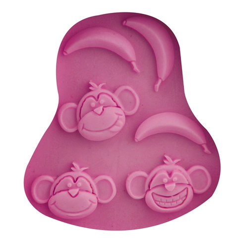 Silikon Affe Banane Kuchenform Zum Backen Fondant Schokolade Süßigkeiten Seife DIY Küchenwerkzeug Rosa Hitzebeständig