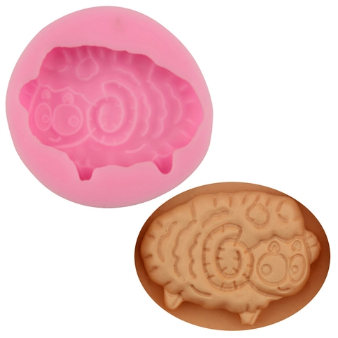 Süße Kleines Schaf Silikon Kuchenform DIY Fondant Schokolade Backform Rosa Tierform Küche Dessert Dekoriermaschine