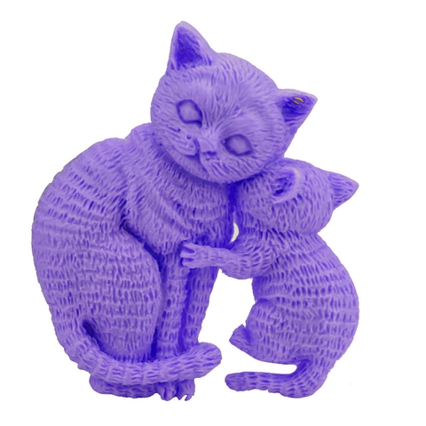 Stampo in Silicone a Forma di Gatto per Decorazione Torte DIY Fondente Cioccolato Sugarcraft Strumenti Design Gatto E Gattino