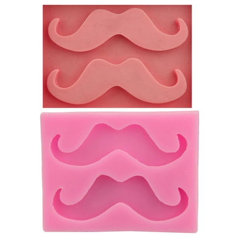 Molde de Silicona con Forma de Bigote para Pastel Fondant Chocolate Herramienta de Horneado DIY Decoración de Postres