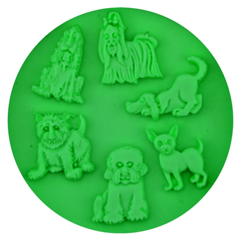 Molde de Silicona para Pasteles Formas de Perro Cachorro Bandeja de Cubitos de Hielo Chocolate Fondant Herramienta de Panadería DIY