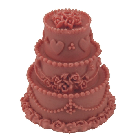 3D Mehrschichtige Kuchenform Silikon DIY Fondant Backwerkzeug Rose Herz Relief Für Schokolade Seife Kerze Herstellung Hochzeit