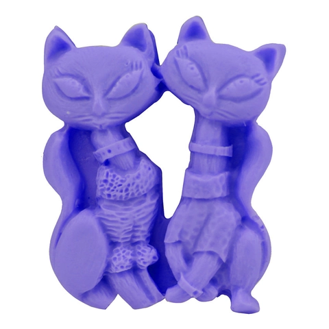 Fox Cat Shape Liquid Silicone Fondant Cake Mold DIY Baking Tool For Chocolate Jelly Soap Cake Decoration Random Color