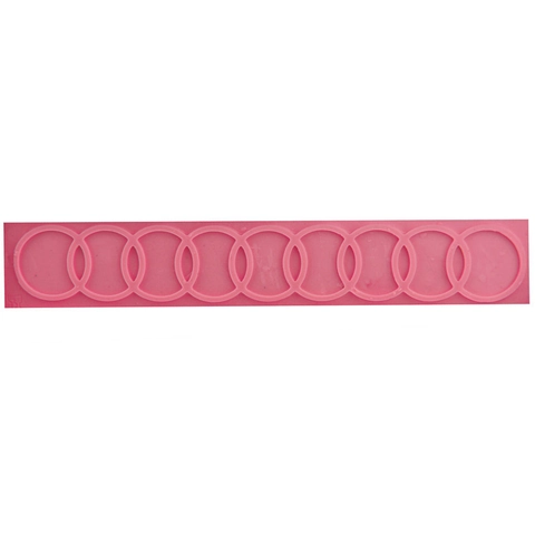 Stampo in Silicone per Pizzo Fondente a Cerchi Intrecciati Strumento da Forno Fai-da-Te per Decorazione Bordi Torte Cioccolato