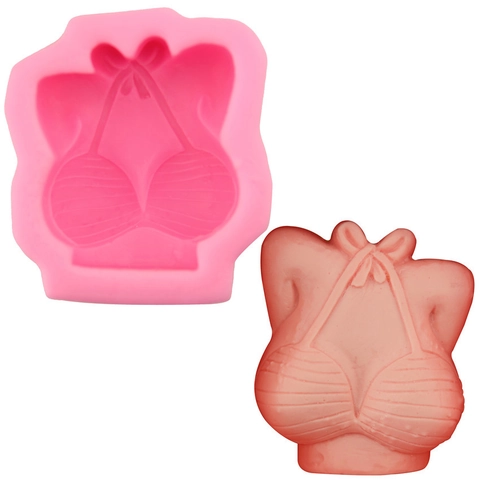 Kreative Silikon Kuchenform Bikini-Form DIY Fondant Backwerkzeug Für Schokolade Handgemachte Seife Kerze Bastelform