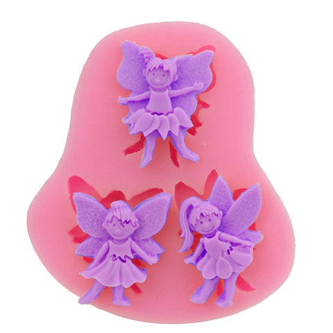 DIY Silikon Fee Engel Biene Kuchenform Fondant Schokolade Seife Form Rosa Flexible Hitzebeständige Backwerkzeug Küche Gadget