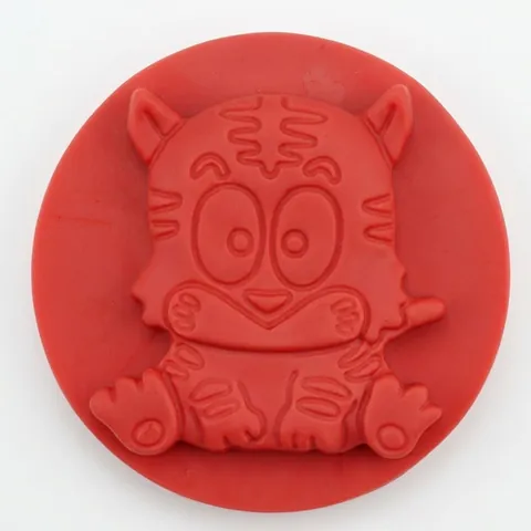 Molde para Pasteles de Silicona de Tigre de Dibujos Animados Herramienta de Horneado DIY para Chocolate Gelatina Jabón Resina