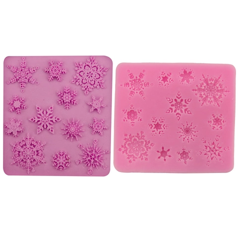 Schneeflocken Silikonform Für Fondant Tortendekoration DIY Backwerkzeug Für Weihnachtsfeier Schokolade Tonform