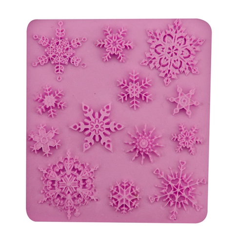 Schneeflocken Silikonform Für Fondant Tortendekoration DIY Backwerkzeug Für Weihnachtsfeier Schokolade Tonform