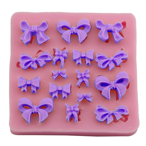 Stampo in Silicone per Fondente a Fiocco per Decorazione Torte Cioccolato Caramelle Sugarcraft Forma a Fiocco Stampo in Silicone