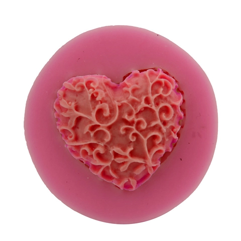 Silikon Herz Blumenform Fondant Kuchen Dekoration Werkzeug DIY Handgemachte Seife Schokolade Kerze Harz Relief Floral Backzubehör