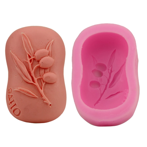 DIY Olivenzweig Blatt Fondant Kuchenform Silikon Backwerkzeug Für Schokolade Handgemachte Seife Dekoration Relief Form