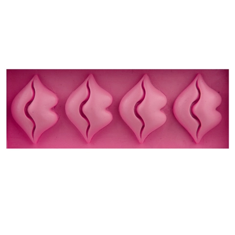 Rosa 4 Mulden Lippenform Silikon Kuchenform Für DIY Fondant Backwerkzeug Handgemachte Schokolade Gelee Pudding Seifenform