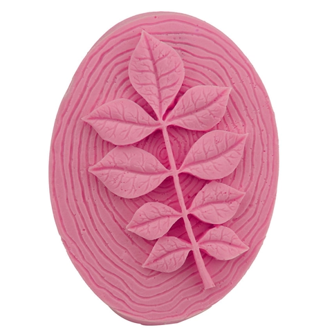 Molde de Silicona con Textura de Hoja Tarta Fondant Chocolate Pudín Bricolaje Herramienta Cocina Relieve Rama Planta 3D