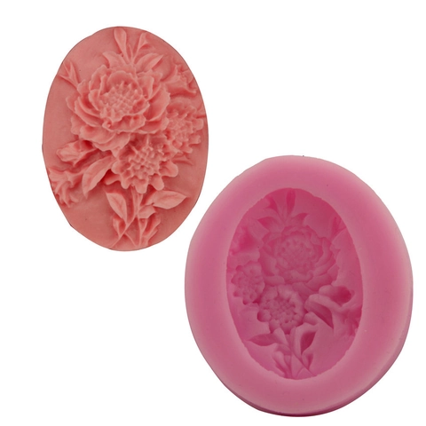 DIY Rose Blume Silikon Kuchenform Oval Geformte Fondant Schokolade Handgemachte Seife Ton Form Für Küche Backen Dekoration Werkzeuge