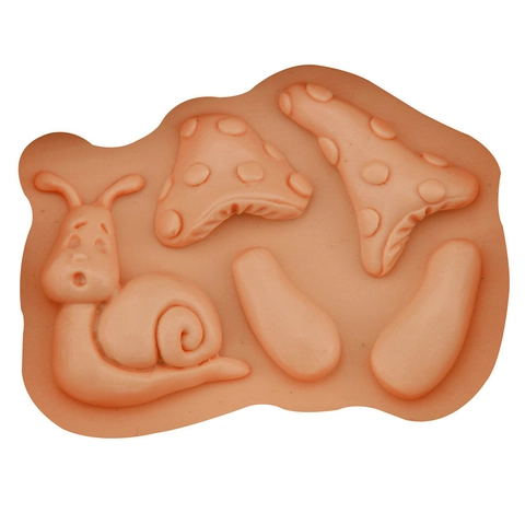 Slak Paddenstoel Vorm Siliconen Fondant Mal Sprookjes Thema DIY Chocolade Taart Decoreren Gereedschap Bakken Keuken Mal