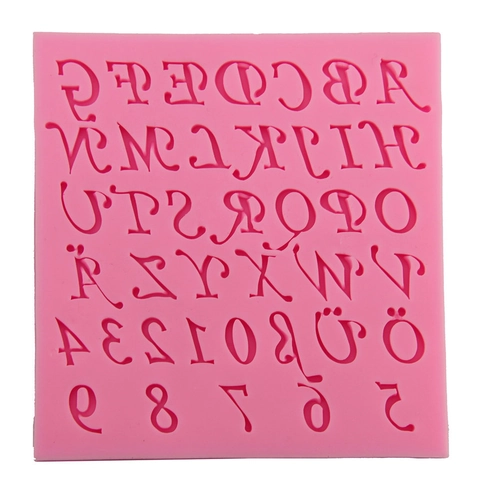 Silikon Alphabet Zahlen Fondant Tortenform Buchstaben Schokolade Süßigkeiten Form DIY Backwerkzeug Für Kuchendekoration