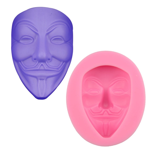 Silikon Maske Gesicht Fondantform 3D Schokolade Backwerkzeug Kuchendekoration Sugarcraft Form Für Heimküche DIY Handgemacht