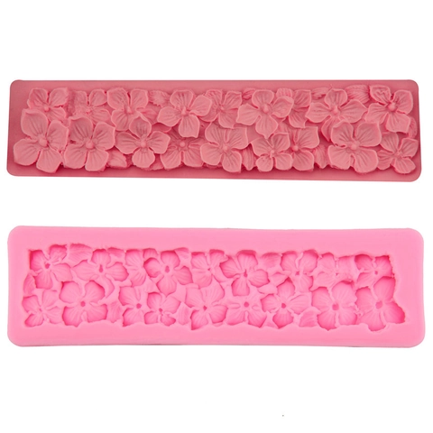 Molde de Borde de Pastel de Silicona Trébol Flor Fondant Herramienta de Horneado DIY Para Chocolate Jabón Artesanal