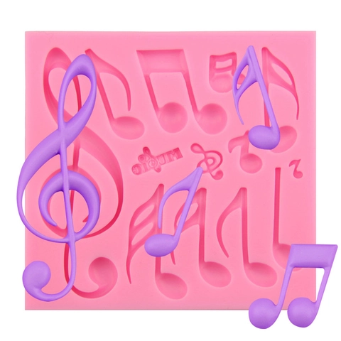 Stampo in Silicone per Fondente a Forma di Note Musicali Simbolo Musicale per Cioccolato Strumento di Cottura DIY per Dessert