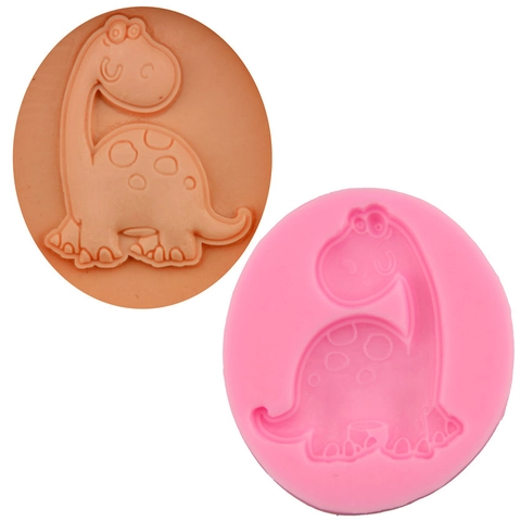 Dinosaurier Silikon Fondant Form DIY Backen Kuchen Dekorieren Werkzeug Schokolade Süßigkeiten Form Für Küche Zubehör Rosa Form