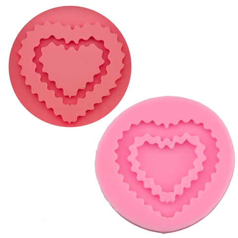 Double Heart Silicone Cake Mold DIY Fondant Chocolate Decoration Tool Handmade Craft Baking Accessory For Dessert Making