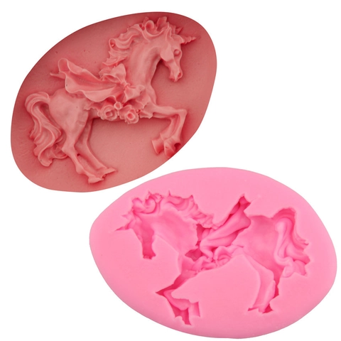 Unicorn Silicone Cake Mold For DIY Baking Fondant Chocolate 3D Relief Cartoon Animal Shaped Sugarcraft Decorating Tool
