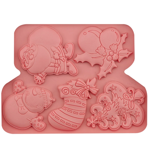 Weihnachten Weihnachtsmann Baum Schneemann Silikon Fondant Kuchenform 3D DIY Schokoladen Backform Feiertag Küche Deko Werkzeug