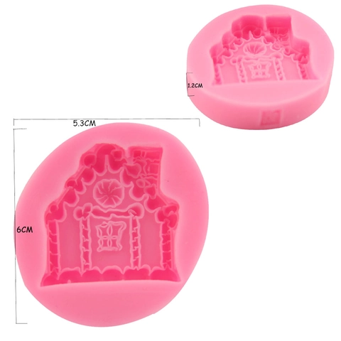 Schloss Haus Form Silikon Fondant Form DIY Schokolade Kuchen Dekorieren Backwerkzeug Lebkuchenhaus Form Silikon Backzubehör