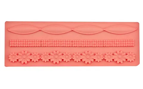 Silikon Spitzenwelle Tortendeko Form Für Fondant Schokolade Relief Gänseblümchen Bordüre DIY Backwerkzeuge