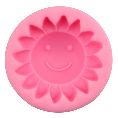 Zonnebloem Zon Gezicht Siliconen Taartvorm DIY 3D Fondant Chocolade Bakkerij Tool Voor Handgemaakte Zeep Kaars Keuken Decoratieve Vorm
