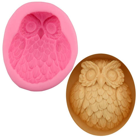 Grote Uil 3D Siliconen Fondant Vorm Vogel Thema Taart Decoreren Tool Voor DIY Chocolade Zeep Kaars Bakvorm Uil Vorm