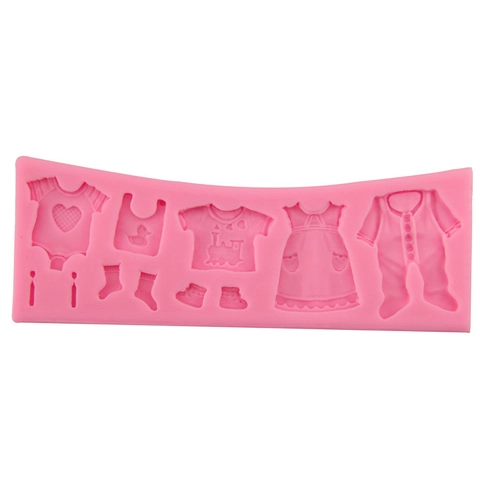 Babykleidung Silikon Fondantform Für Tortendekoration Schokolade Süßigkeiten Ton Babyparty Geburtstag DIY Backwerkzeug