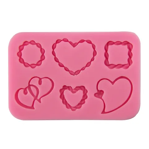 Flexible Silikon Herz Rebe Fondant Kuchenform DIY Backwerkzeug Für Schokolade Süßigkeiten Mousse Kuchen Dekorative Zubehör