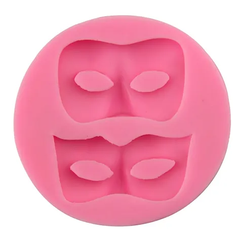 Maske Geformte Silikon Fondant Kuchenform DIY Backen Dekoration Werkzeug Für Schokolade Handgemachte Seife Ton Rosa Form