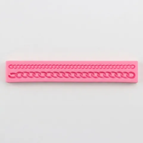 Silicone Chain Texture Fondant Cake Mold DIY Baking Tool For Chocolate Mousse Bread Decoration Bag Rope Design Kitchen Tool