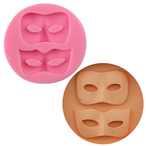 Maske Geformte Silikon Fondant Kuchenform DIY Backen Dekoration Werkzeug Für Schokolade Handgemachte Seife Ton Rosa Form